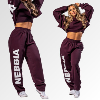 NEBBIA  - Baggy melegítőnadrág BOYFRIEND STYLE 432 (dark red)