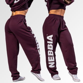 NEBBIA  - Baggy melegítőnadrág BOYFRIEND STYLE 432 (dark red)
