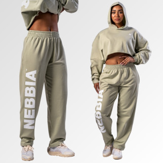 NEBBIA  - Baggy melegítőnadrág BOYFRIEND STYLE 432 (light green)