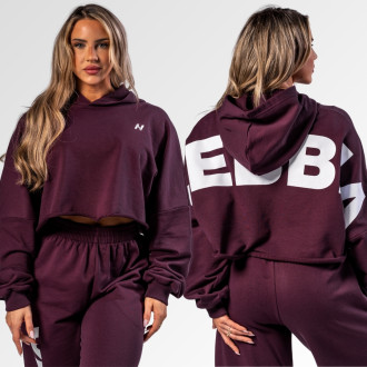 NEBBIA  - Oversized kapucnis melegítő felső OWN YOUR POWER 433 (dark red)