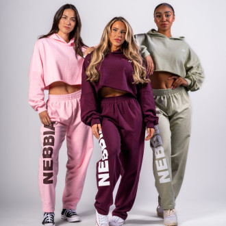 NEBBIA  - Oversized kapucnis melegítő felső OWN YOUR POWER 433 (dark red)