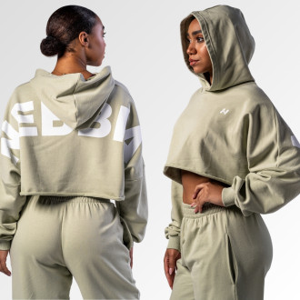 NEBBIA  - Oversized kapucnis melegítő felső OWN YOUR POWER 433 (light green)