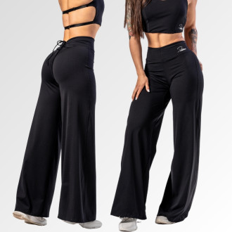 NEBBIA - Deni x NEBBIA Flared nadrág magas derékkal 312 (black)