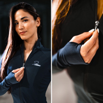 NEBBIA - Deni x NEBBIA Cipzáros fitness felső 314 (black)