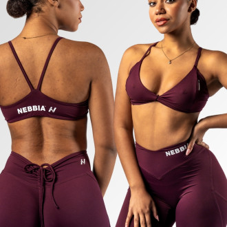 NEBBIA - Sportmelltartó közepes tartással TWIST-KNOT 423 (dark red)