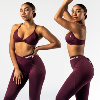 NEBBIA - Sportmelltartó közepes tartással TWIST-KNOT 423 (dark red)