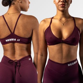 NEBBIA - Sportmelltartó közepes tartással TWIST-KNOT 423 (dark red)