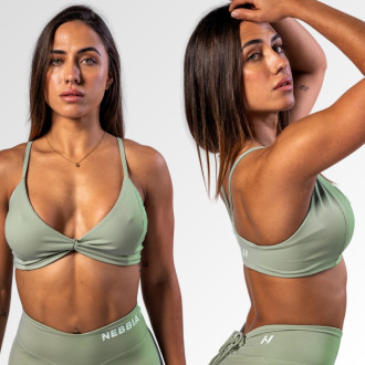 NEBBIA - Sportmelltartó közepes tartással TWIST-KNOT 423 (light green)