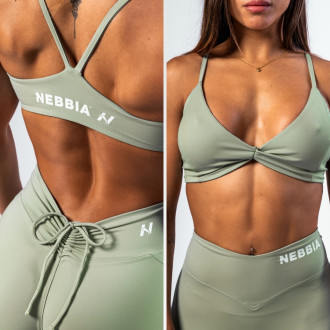 NEBBIA - Sportmelltartó közepes tartással TWIST-KNOT 423 (light green)