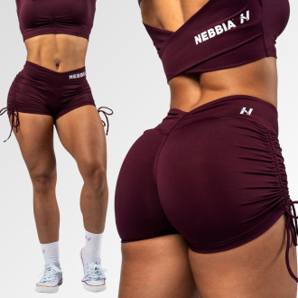 NEBBIA  - Push-up short OWN YOUR POWER 429 (dark red)