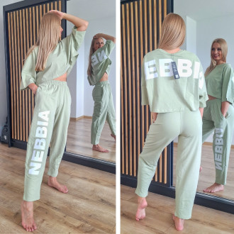 NEBBIA  - Baggy melegítőnadrág BOYFRIEND STYLE 432 (light green)