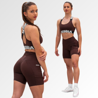 NEBBIA - FIT&SMART biciklis short női 575 (dark brown)