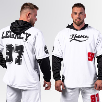 NEBBIA - Baseball stílusú fitness felső 376 (white)