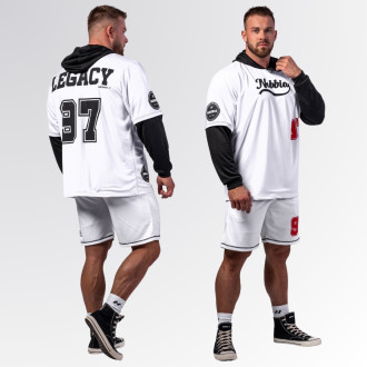 NEBBIA - Baseball stílusú fitness felső 376 (white)