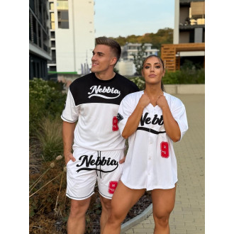 NEBBIA - Baseball stílusú fitness short 379 (white)