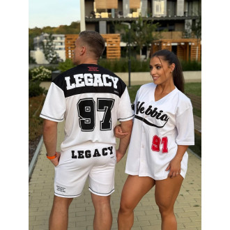 NEBBIA - Baseball stílusú fitness short 379 (white)