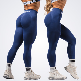 NEBBIA - Fitness leggings extra push-up FLOW SEAMLESS 496 (blue)