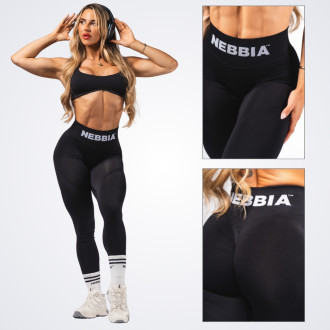 NEBBIA - Fitness leggings extra push-up FLOW SEAMLESS 496 (black)