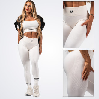 NEBBIA - Fitness leggings maximum push-up FLOW SEAMLESS 497 (cream)