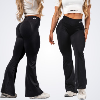 NEBBIA - Trapéz szárú fitness leggings FLOW SEAMLESS 498 (black)