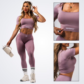NEBBIA - Alakformáló crop-top FLOW SEAMLESS 499 (pink)