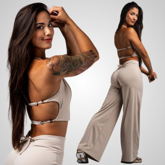 NEBBIA - Női fitness top DENI 309 (cream)