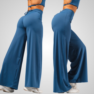 NEBBIA - Női trapéz szárú fitness nadrág DENI 312 (blue)