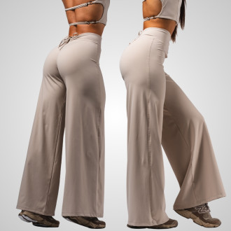 NEBBIA - Női trapéz szárú fitness nadrág DENI 312 (cream)