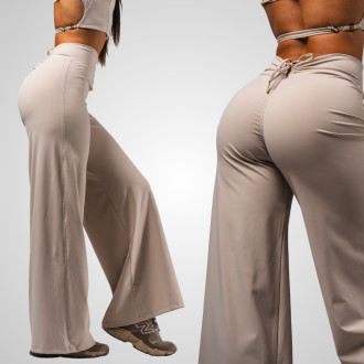 NEBBIA - Női trapéz szárú fitness nadrág DENI 312 (cream)