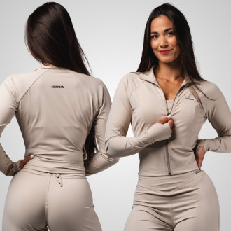 NEBBIA - Női fitness felső DENI 314 (cream)