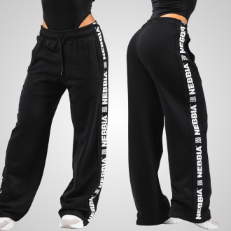 NEBBIA - Női fitness melegítőnadrág OFF DUTY 490 (black)