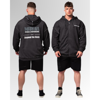 NEBBIA - Férfi cipzáras fitness felső 362 (black)