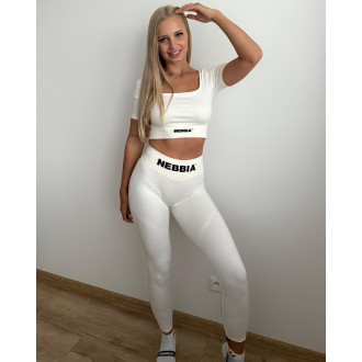 NEBBIA - Fitness leggings extra push-up FLOW SEAMLESS 496 (cream)