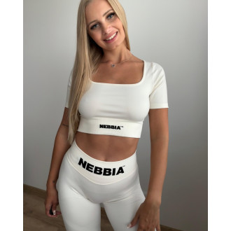NEBBIA - Fitness leggings extra push-up FLOW SEAMLESS 496 (cream)