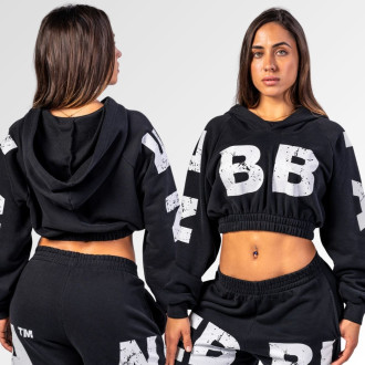 NEBBIA - Sport crop top MUSCLE MOMMY 619 (black)