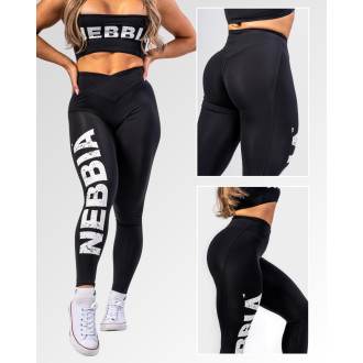 NEBBIA - Magas derekú fitness leggings GLUTE CHECK 613 (black)