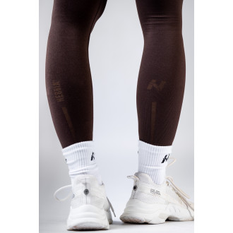 NEBBIA - Magas derekú push-up leggings POWER 888 (dark brown)