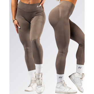 NEBBIA - Magas derekú push-up leggings POWER 888 (light brown ash)