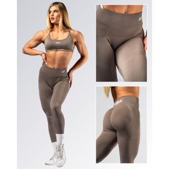 NEBBIA - Magas derekú push-up leggings POWER 888 (light brown ash)