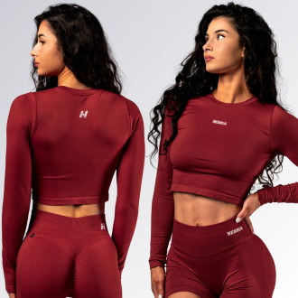 NEBBIA - Hosszú ujjú Crop Top POWER 892 (red)