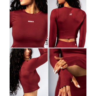 NEBBIA - Hosszú ujjú Crop Top POWER 892 (red)