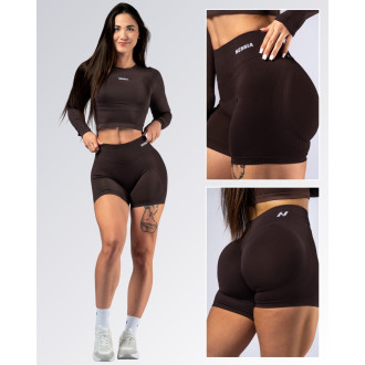 NEBBIA - Magas derekú push up short POWER 893 (dark brown)