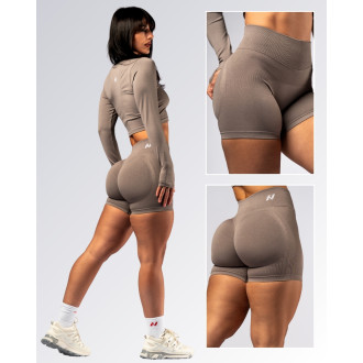 NEBBIA - Magas derekú push up short POWER 893 (light brown ash)