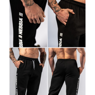 NEBBIA - Férfi fitnesz melegítőnadrág HERO 296 (black)