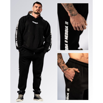 NEBBIA - Férfi fitnesz melegítőnadrág HERO 296 (black)