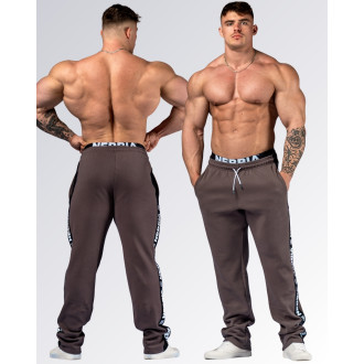 NEBBIA - Férfi fitnesz melegítőnadrág HERO 296 (brown)