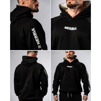 NEBBIA - Férfi fitnesz melegítőfelső HERO 300 (black)