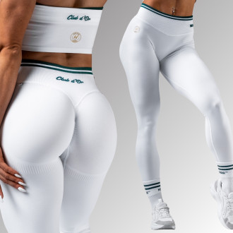 NEBBIA - Magas derekú push-up leggings CLUB D’OR 629 (white)