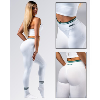 NEBBIA - Magas derekú push-up leggings CLUB D’OR 629 (white)