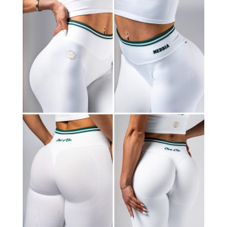 NEBBIA - Magas derekú push-up leggings CLUB D’OR 629 (white)